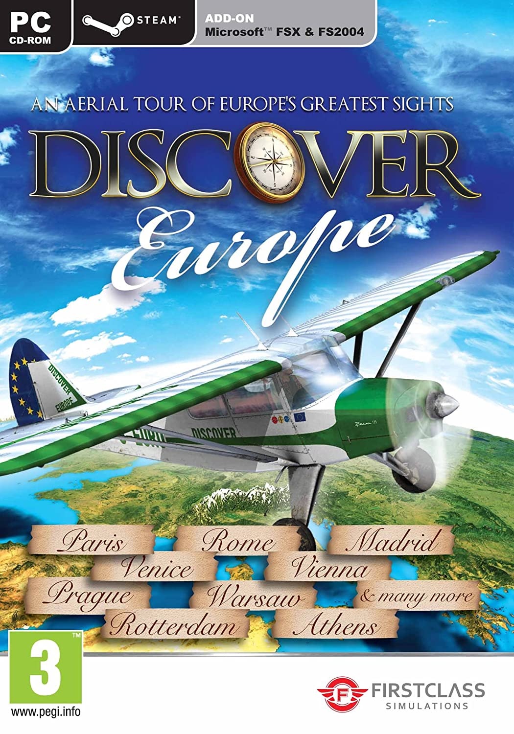 Discover Europe Add 0n for Flight Simulator X – Steam Edition PC